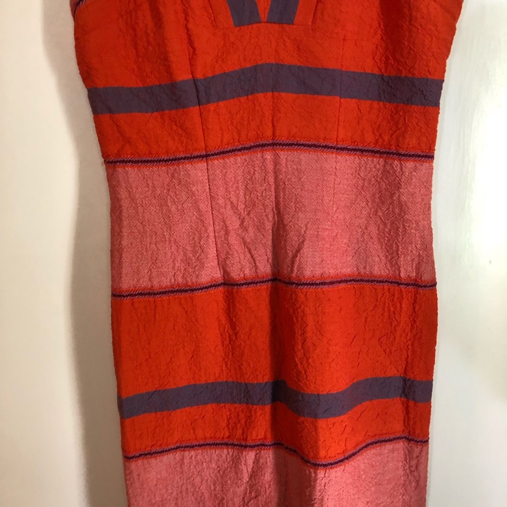 Anthropologie HD In Paris Cotton Sorbet Stripe Cutout Shift Dress, Size 2P - Picture 4 of 12